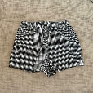 Hollister Navy Checkered Sleep Shorts